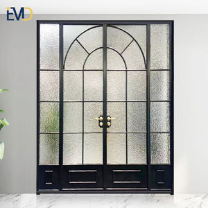 Puerta de Aluminio y Vidrio con Estilo Artístico Retro Personalizado - Product Image 1