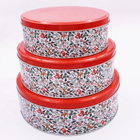 Boîte en étain ronde en métal à impression personnalisée avec couvercle de fenêtre pour emballage de bonbons au chocolat de biscuits
