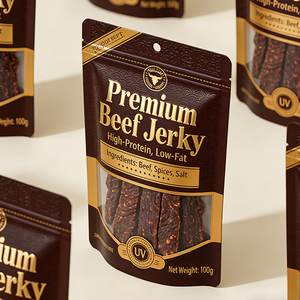 Custom Logo Cereal Beef Jerky Snack Bag Mylar Stand Up Pouch MOPP VMPET PE Zipper Granola Oatmeal Food Packaging Bag - Product Image 4