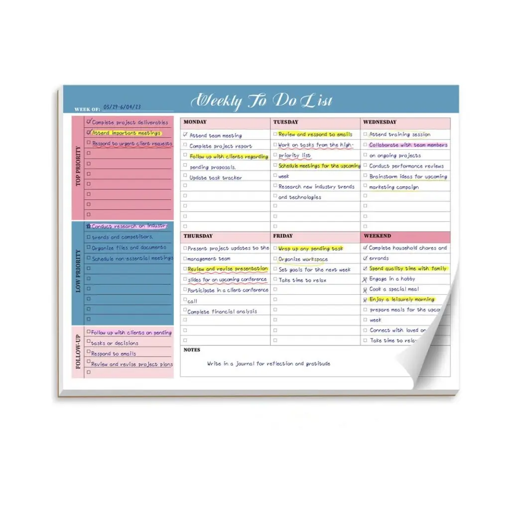 作業目標を計画するための日付のないタスクメモをカスタマイズするホームキッチンウィークリーミールプランナーパッド磁気ToDoリストメモ帳