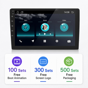 Lecteur multimédia de voiture Android 2DIN, écran IPS de 9 pouces avec récepteur FM, carte GPS, lecteur multimédia USB et 16 Go 32 Go de mémoire flash - Product Image 1