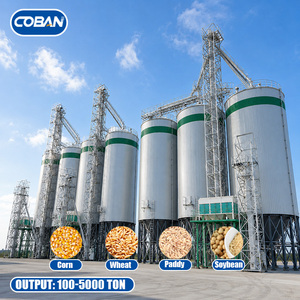 Silos de Almacenamiento de Granos de Acero Galvanizado Z275 de 100-5000 Toneladas para Arroz, Maíz, Soja, Torre de Secado Agrícola o Línea de Alimentación - Product Image 1