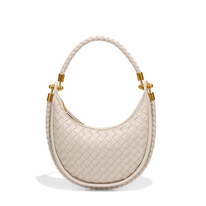 <span class=keywords><strong>Borsa</strong></span> Hobo a mezzaluna da donna con Logo personalizzato con chiusura a Zip in tessuto sotto le ascelle con fodera in poliestere con chiusura a Zip - Product Image 1