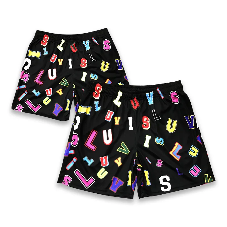 Custom Logo Color Design Fashion Shorts Lining Summer Sublimation Print Men Mesh Basketball Shorts