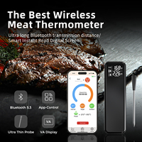 Termómetro Inalámbrico para Carne de 250m Personalizable OEM, Sonda Delgada de 4.2mm, Termómetro Inteligente para Barbacoa con Control por Aplicación para Marcas de Barbacoa de Alta Gama
