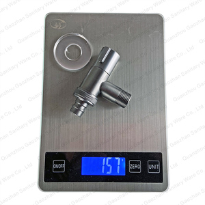 <span class=keywords><strong>Robinet</strong></span> mural moderne en acier inoxydable 1/2 vente en gros vanne d'angle d'arrêt d'eau de toilette à 90 degrés pour le plastique extérieur - Product Image 5