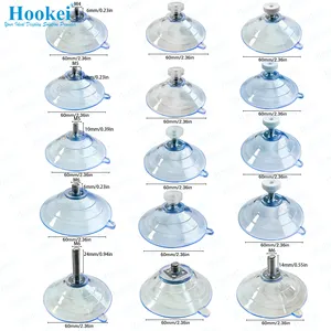 40mm 50mm 60mm 85mm Clear Plastic Suction Cups With Screw And Nut
