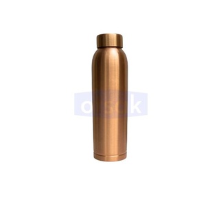 Plain Classic Eco-Friendly Copper Drinking Water Bottle Leakproof Durable Reusable Stocked Portable Daily Hydration Home Office - Product Image 3