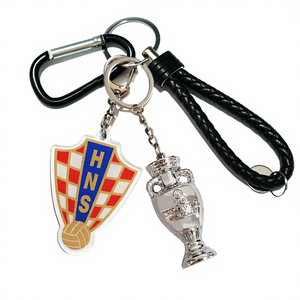 Llavero de Resina Acrílica con Diseño de Equipos de Fútbol de Portugal, Francia, Países Bajos, España y Croacia, Regalo para Adivinar Partidos, Premio para Actividades - Product Image 1