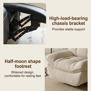 Canapé <span class=keywords><strong>inclinable</strong></span> électrique en tissu, pivotant à 360°, relaxant, pour salon moderne, vente en gros directe usine - Product Image 6