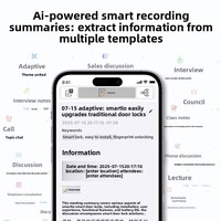 Grabadora de Voz Inteligente Portátil con Transcripción de Grabación con un Solo Botón, Gadget Ideal para Trabajadores y Estudiantes