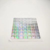Autocollant holographique adhésif personnalisé, imperméable, avec estampage à chaud, étiquette de sécurité anti-contrefaçon, designs personnalisés