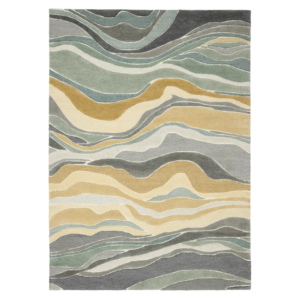 Alfombra Moderna de Lujo, Impresa en 3D, Hecha a Mano, de Pelo Cortado, Gruesa y Personalizable, de Lana de Nueva Zelanda/Seda Botánica/Seda de Bambú, Impermeable y Resistente a las Manchas - Product Image 1