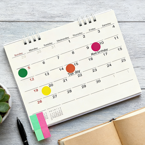 <span class=keywords><strong>3</strong></span>/4 inç Renkli Nokta Kağıt Etiketler Renk Kodlama Etiketleri 8 Renkli Stil Renkli Kodlama Etiket Etiket Ofis Öğrenci - Product Image 3