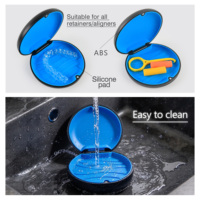 Boîte de rangement pour aligneurs dentaires invisibles, avec logo personnalisé, en ABS + silicone, pour appareils orthodontiques