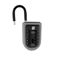 Coffre-fort à clés portable avec serrure de sécurité à combinaison à 10 chiffres, cadenas multifonctionnel à bouton-poussoir