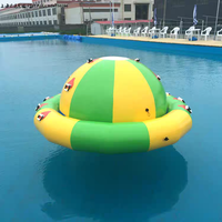 Bouée gonflable Saturne, jouet aquatique gonflable UFO Gyro en PVC pour parc aquatique, lac, plage, équipement de jeux aquatiques
