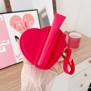 กระเป๋าใส่<span class=keywords><strong>ลิปสติก</strong></span>และลิปกลอส Rhode Lip Silicone รูปหัวใจ พกพาสะดวก ใส่หูฟังได้ กระเป๋าสตางค์ใบเล็ก เนื้อสัมผัสนุ่ม - Product Image 5