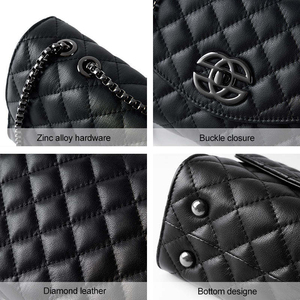 Bolso de Hombro de Cuero Genuino Retro al por Mayor de Fábrica, Bolso Cruzado de Alta Calidad para Mujer, Bolsos de Diamantes para Damas - Product Image 4