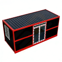 Maison conteneur modulaire pliable portable en panneaux sandwich en acier pour usage extérieur et bureaux, à prix raisonnable