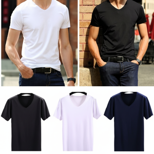 Hongsmall t-shirt con scollo a V t-shirt funzionale a maniche corte con maniche corte - Product Image 1