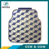 Tapis d'accessoires de voiture antidérapants imprimés personnalisés Tapis de voiture universel en gros 4 pièces Tapis de sol en PVC