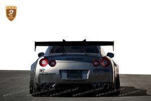 ไฟเบอร์คาร์บอน + ไฟเบอร์กลาสกันชนหน้าสปอยเลอร์กลางกระจังหน้าเสรีภาพเดิน LB สไตล์ชุดร่างกายสำหรับ <span class=keywords><strong>Gtr</strong></span> R35 - Product Image 6