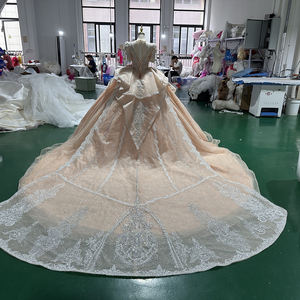 Elegante Vestido de Novia Moderno con Apliques de Encaje Estilo Princesa Francesa, Vestido de Novia con Cola para Mujer, Vestido de Novia XS102 - Product Image 6