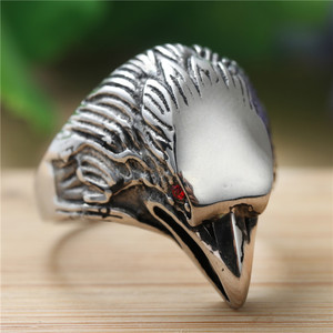 Eagle <b>Ring</b> Men's Stainless Steel Retro Punk Style <b>Silver</b> Color Gift Jewelry 27048 - Product Image 4