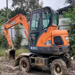 Excavadora de ruedas de marca KOREA <span class=keywords><strong>DOOSAN</strong></span> DX60w Original de segunda mano usada de 6 toneladas de alta calidad y bajo precio para gran oferta - Product Image 2