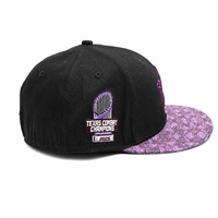 Casquettes de basket-ball ajustées de haute qualité à 6 panneaux, broderie 3D, visière plate, bicolores, personnalisables