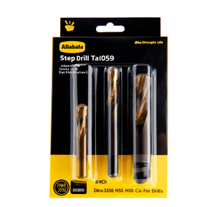 Ttake <b>Step</b> <b>Drill</b> Bit Ta1059 Nitrided Through Hole 3 Flat Shanks Din338 Hss Hss Co For <b>Drills</b> - Product Image 2