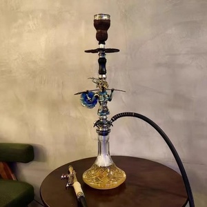 Set de Hookah de Lujo Edición Limitada Maklaud Bravie Alonny para Mujer, Base de Cristal y Acero Inoxidable, para Relajación, Fiestas y Clubes - Product Image 1