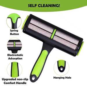KingHon Electrostatic Hair Removal Brush Sheets Sofa <b>Clothes</b> Push-pull Automatic Cleaning <b>Cat</b> and Dog Sticky Brush - Product Image 2