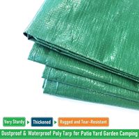 Bâche imperméable en PE de poids moyen pour couverture de bac à sable, bâche extérieure pour débris de pelouse, aménagement paysager, ramassage de feuilles, tente