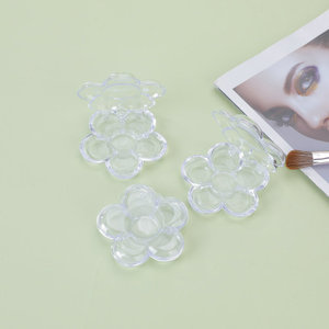Petal Shaped Eyeshadow Palette Sampler <b>Box</b> Transparent Plastic Cosmetic Container With Flip Lid DIY <b>Makeup</b> Organizer Cute Style - Product Image 4