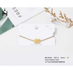 Pulsera de Cadena de Acero Inoxidable Chapada en Oro Angelina con Letra G, Joyería de Moda Unisex, Regalo - Product Image 3