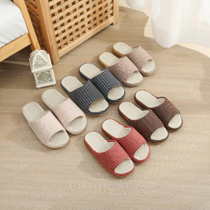 Nouvelles pantoufles ouvertes pour hommes, style printemps/automne, antidérapantes, désodorisantes, imperméables, respirantes, en tissu absorbant la transpiration, pour la maison - Product Image 2