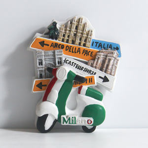 <span class=keywords><strong>Milano</strong></span> italia magnete frigo 3D in resina città Souvenir turistico adesivo magnetico Craft Milan Italy frigo magnete collezione - Product Image 1