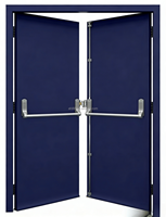 Porte en acier à double battant ignifugée, structure robuste résistante à la corrosion pour hôtels et centres commerciaux