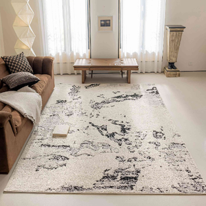 HUGEAR Vintage <strong>Grey</strong> Floral Rectangle Living Room <strong>Rug</strong> 240x300cm Non-Slip Machine Washable Short Pile <strong>Bedroom</strong> Office Girls Boys - Product Image 5