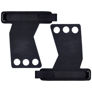 Gants de sport en cuir et fibre de carbone personnalisables 2026 avec logo, 3 trous pour la paume, idéaux pour l'haltérophilie, le CrossFit, la gymnastique et le fitness haut de gamme - Product Image 3
