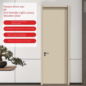 Porte intérieure en bois de teck massif pré-suspendue personnalisée pour maison de luxe moderne insonorisée pour chambre et salon sans peinture - Product Image 6