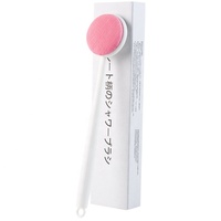 Brosse de bain double face à long manche de qualité supérieure avec têtes en éponge ponce partiellement remplaçables et serviette exfoliante