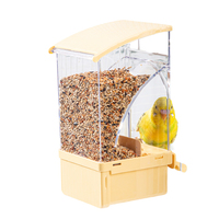 Mangeoire automatique anti-éclaboussures à fentes pour cage à oiseaux, fixation sur cage, design incliné supérieur, mangeoires chinoises pour oiseaux