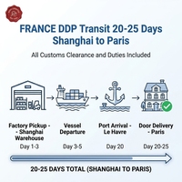 Agent d'approvisionnement maritime DDP France, consolidation d'entrepôt, dropshipping Shopify, fulfillment porte-à-porte, 20-25 jours