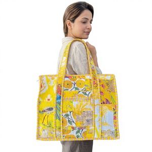 Yellow patch mahjong <b>bag</b> handmade cotton quilted zipper pouch floral <b>patchwork</b> storage organizer cosmetic makeup travel utility - Product Image 1