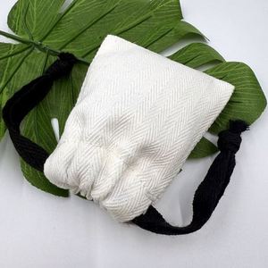 Wholesale Eco-Friendly Recyclable Cotton <b>Drawstring</b> Bag Screen-Printed Herringbone Cotton <b>Drawstring</b> <b>Pouch</b> - Product Image 4