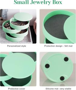New Rotating Four-Layer Eco-friendly Plastic Jewelry Packaging Box with Rectangle Design for Jewelry Display - Product Image 3