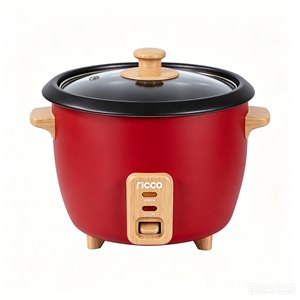 Ricco Retro Drum Electric Rice Cooker Measuring Cup Glass Lid Non-Stick Inner Pot Multi Sizes Fast Cooking GS CE ROHS ETL UKCA - Product Image 1